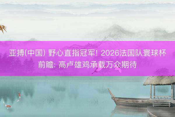 亚搏(中国) 野心直指冠军! 2026法国队寰球杯前瞻: 高卢雄鸡承载万众期待