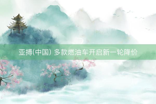 亚搏(中国) 多款燃油车开启新一轮降价