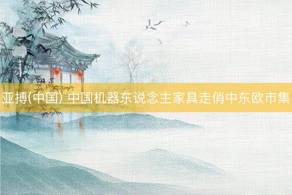 亚搏(中国) 中国机器东说念主家具走俏中东欧市集