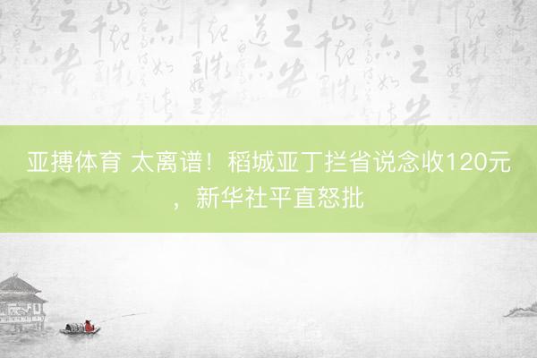 亚搏体育 太离谱！稻城亚丁拦省说念收120元，新华社平直怒批