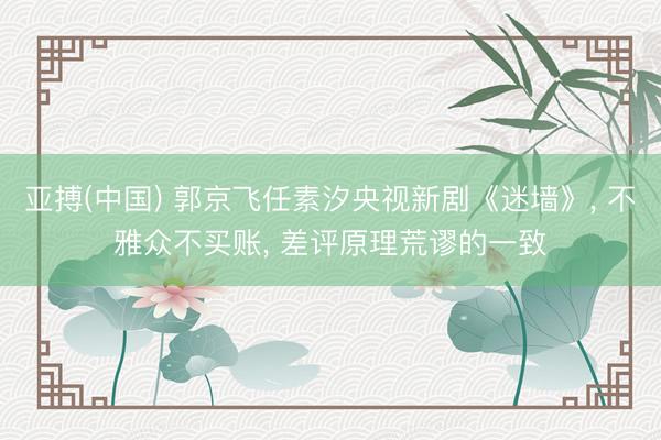 亚搏(中国) 郭京飞任素汐央视新剧《迷墙》， 不雅众不买账， 差评原理荒谬的一致