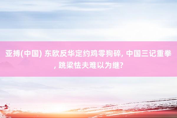 亚搏(中国) 东欧反华定约鸡零狗碎， 中国三记重拳， 跳梁怯夫难以为继?