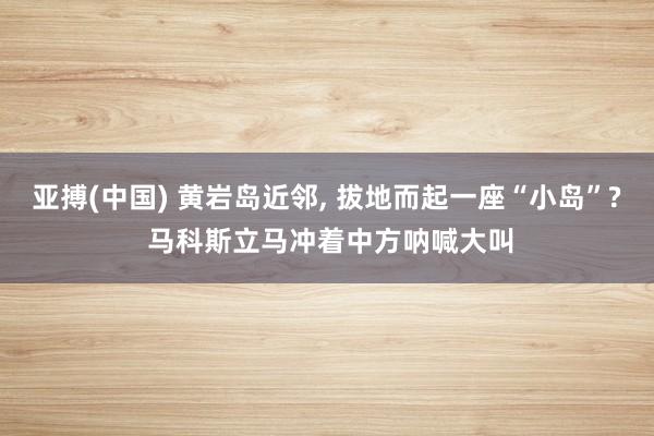 亚搏(中国) 黄岩岛近邻, 拔地而起一座“小岛”? 马科斯立马冲着中方呐喊大叫